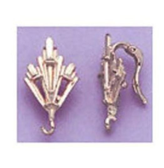 St Silver Baguette Accented Dangle Clasp Enhancer Bail