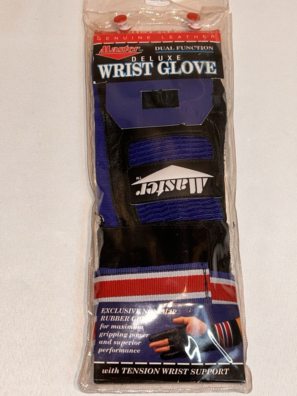 Deluxe Bowling Wrist Glove Left Hand by Master Size Medium Genuine Leather