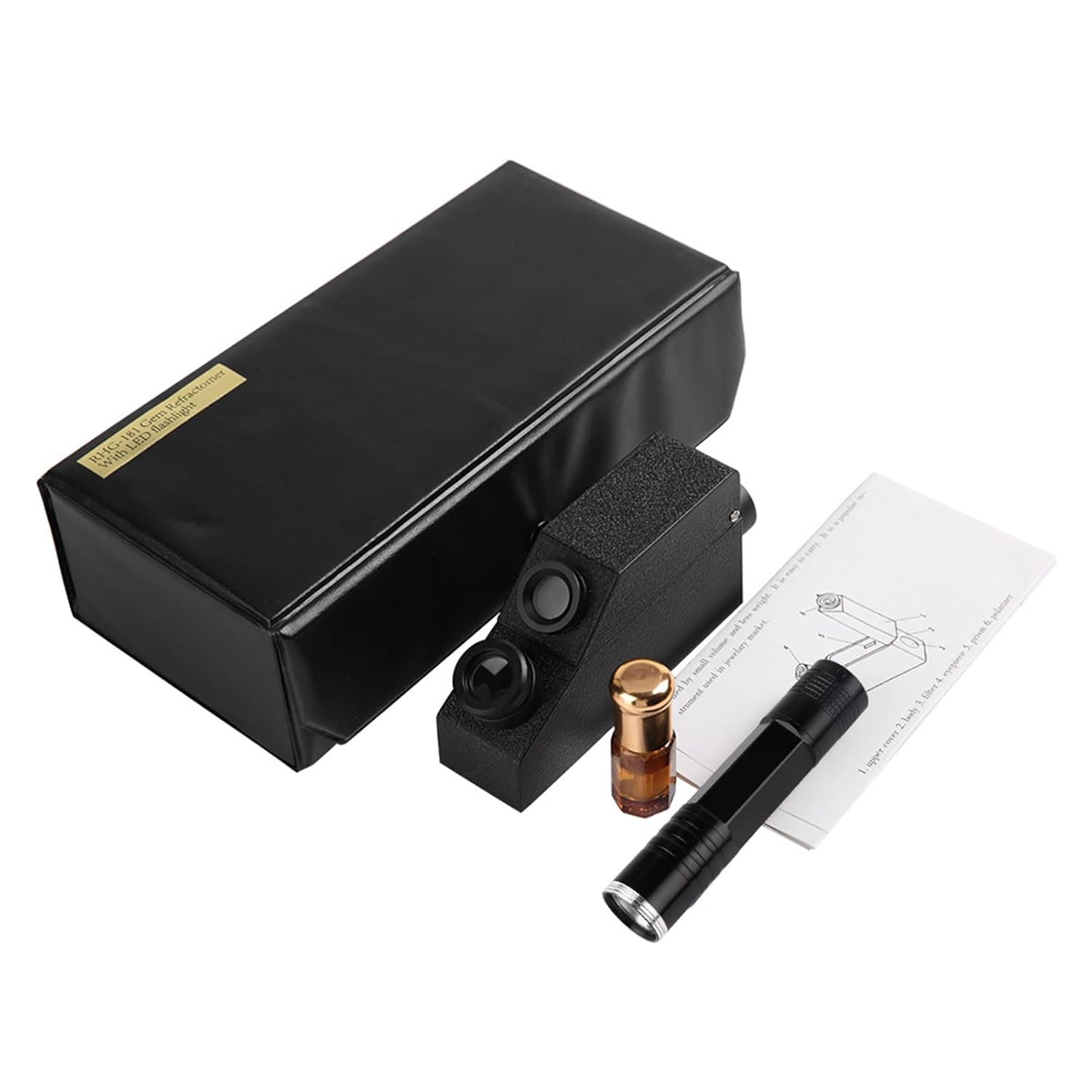 RHG181 Diamond Tester 1.30-1.81 Jewelry Refractometer Portable Gem Tester for Al