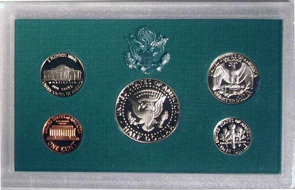 Authentic 1996 U.S. Proof Set - 5 Round Coins in Mint Packaging
