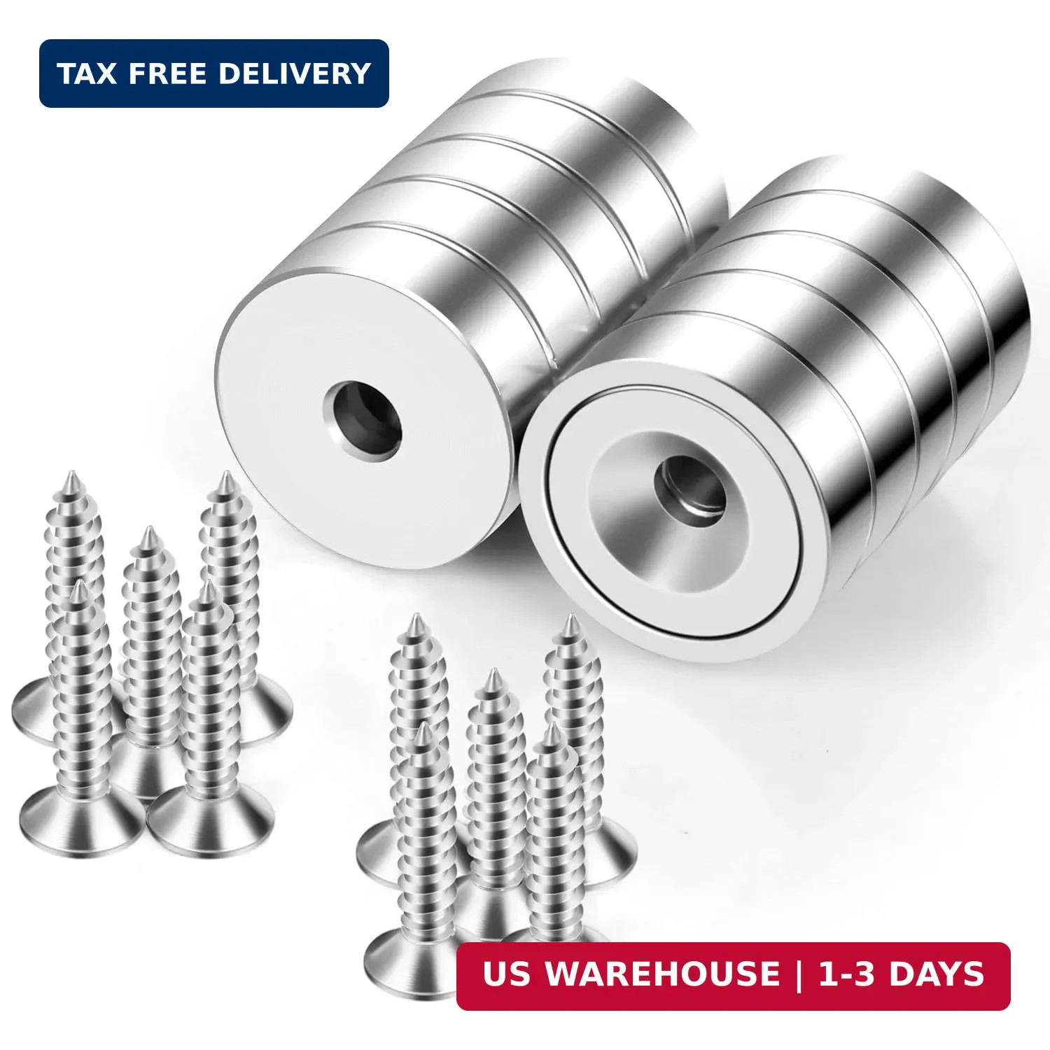 Magnets with Screws,40lbs+ Heavy Duty Rare Earth Neodymium Mounting Magnets with