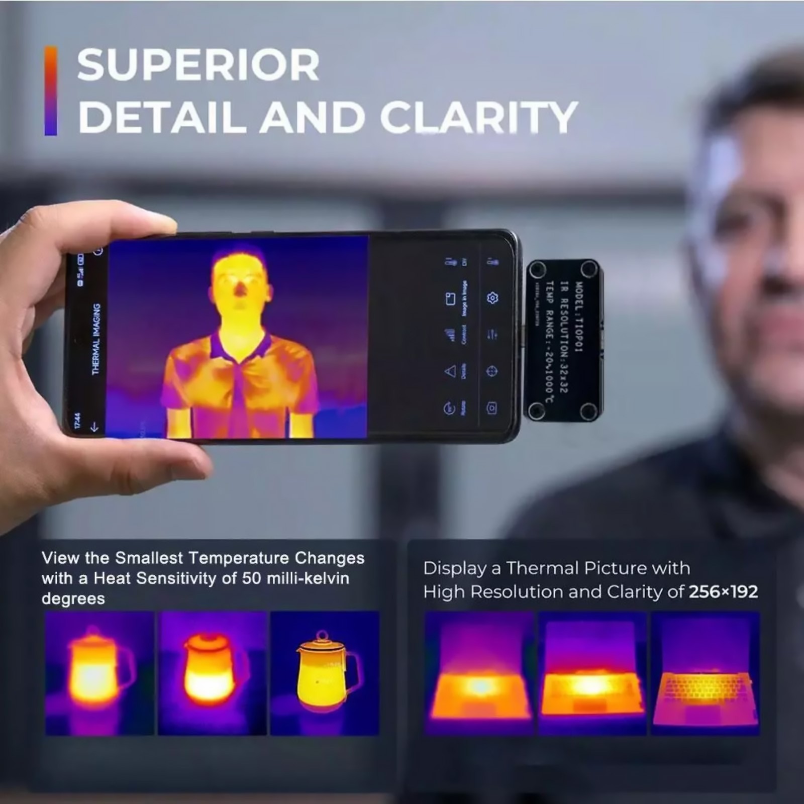 USB TypeC Thermal Imaging Camera for Android Mobile Phones Enhanced Features