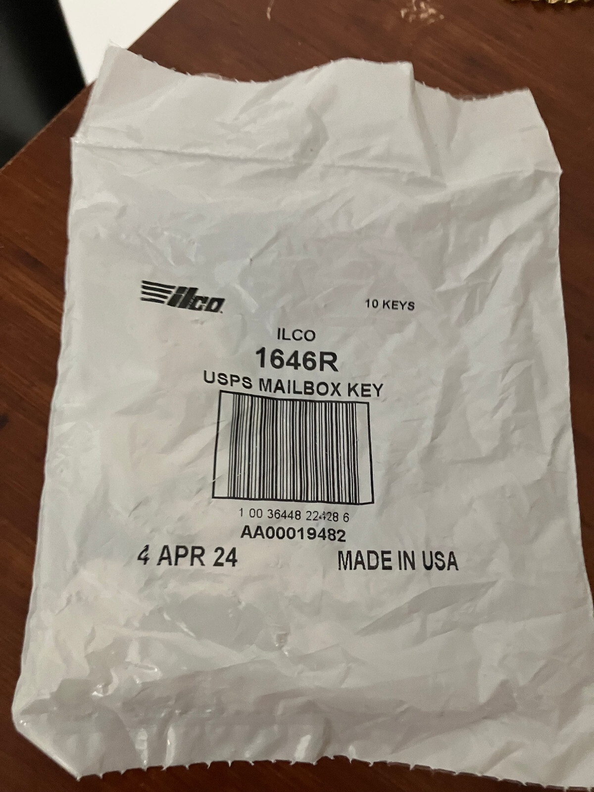 10 PACK ILCO 1646R BO1 KEY BLANK NICKEL PLATED BRASS 5 PIN NEW SEALED ++