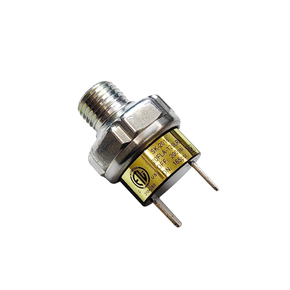 Air Pressure Switch 165-200 PSI Tank Mount Type Thread 1/4"NPT 12V 24V DC Air Co