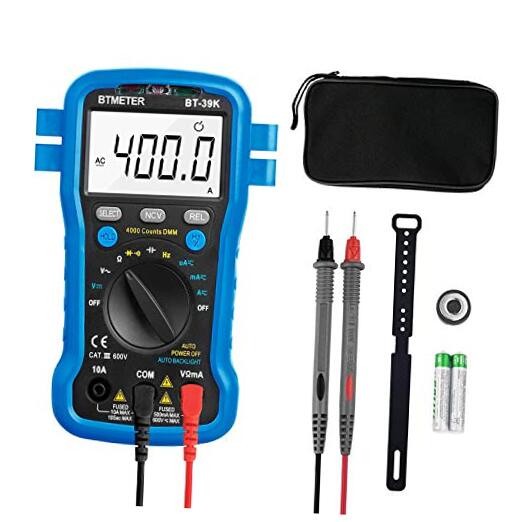 BT-39K Multimeter with Case, 4000 Count BT-39K w/o Temperature Test (Blue)