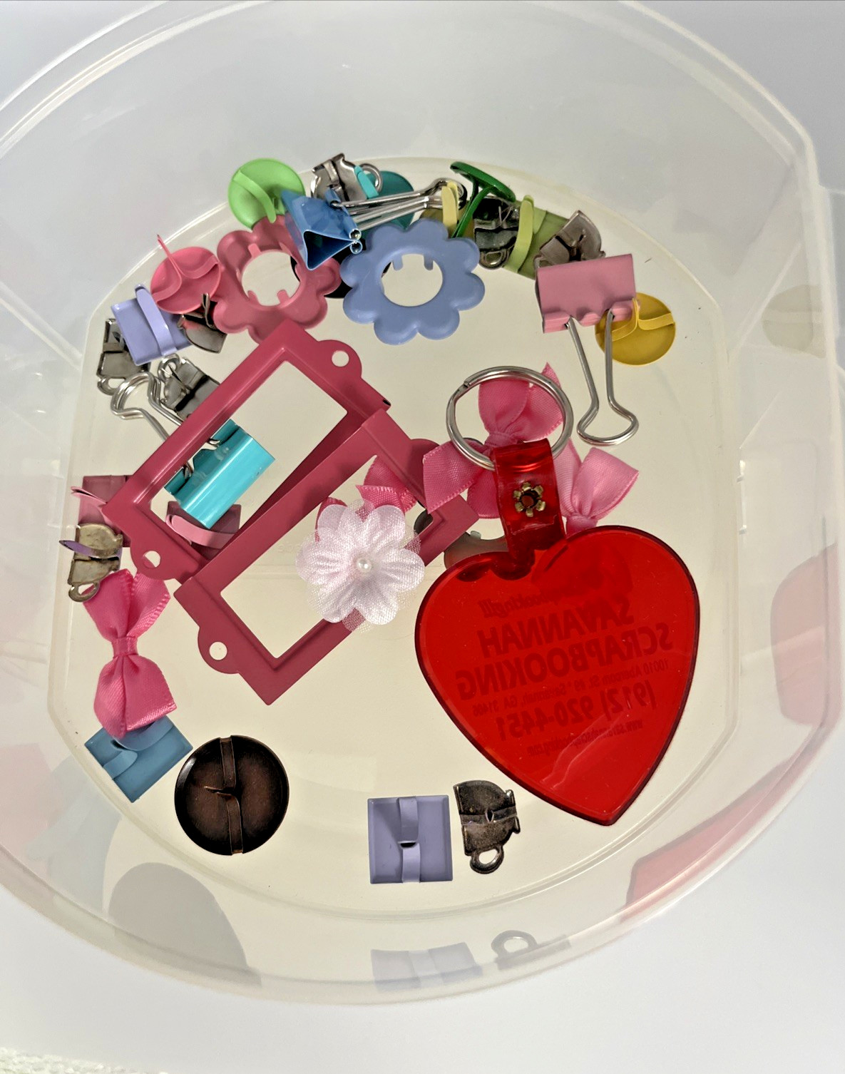 Sterilite Stack & Carry 3- Layer Storage Container Used comes with Craft Items
