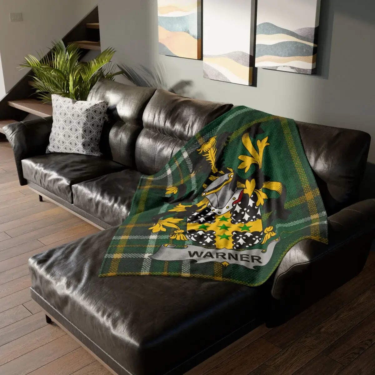 Warner Irish Family Crest Tartan Blanket