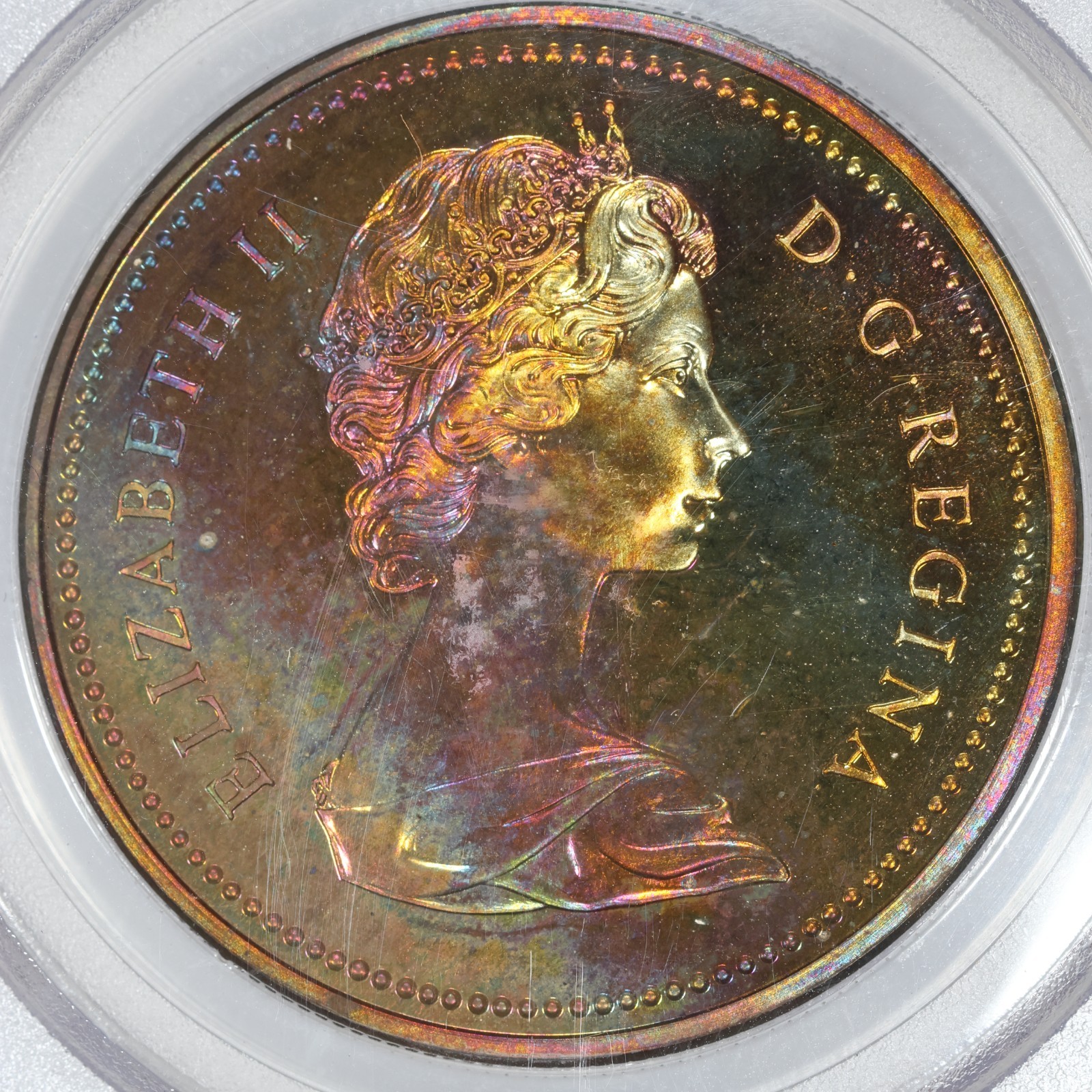 1971 Silver Canada (British Columbia) Dollar PCGS SP67 - Toned