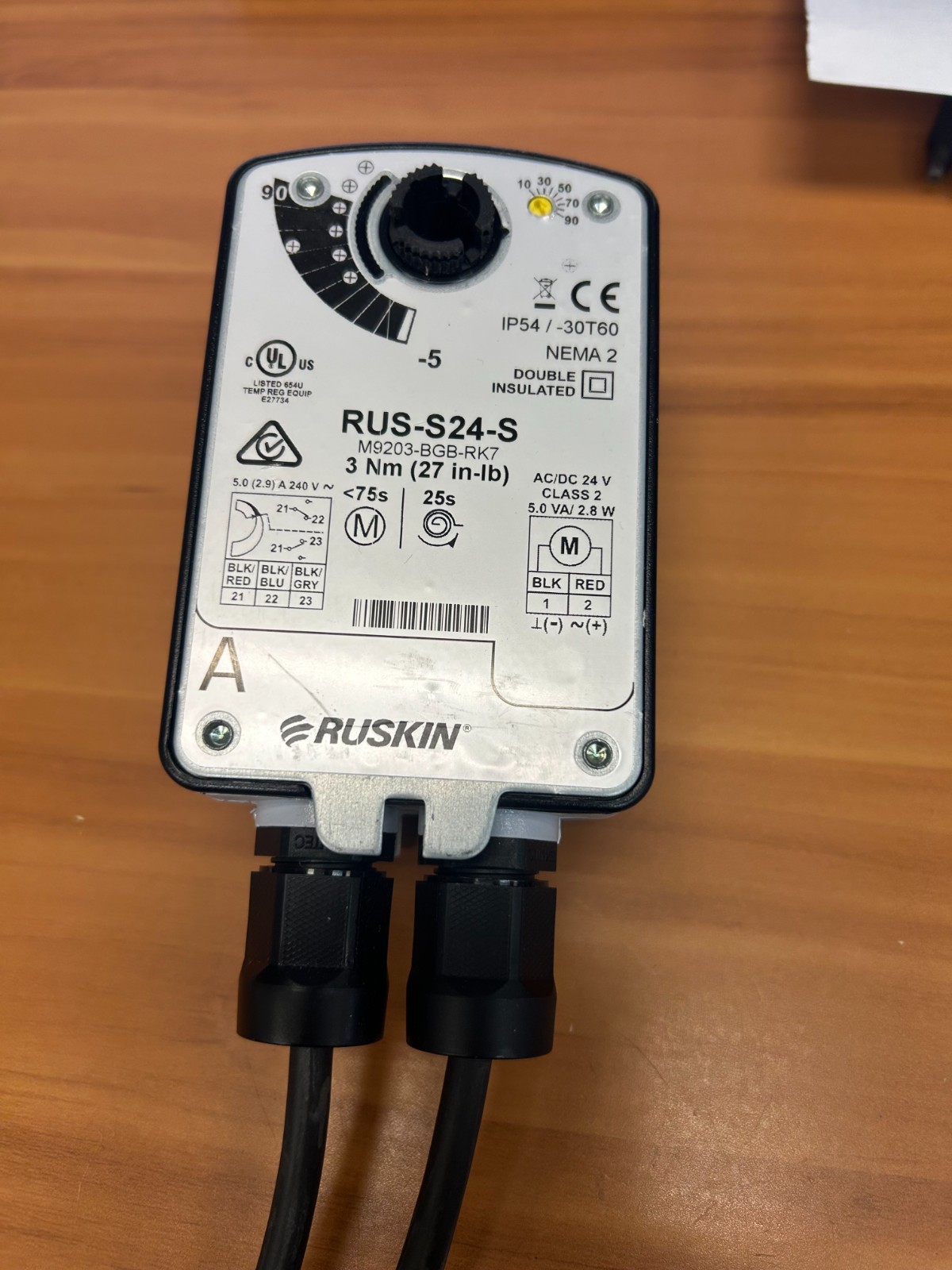 Ruskin 24 Volt Acuator RUS-S24-S