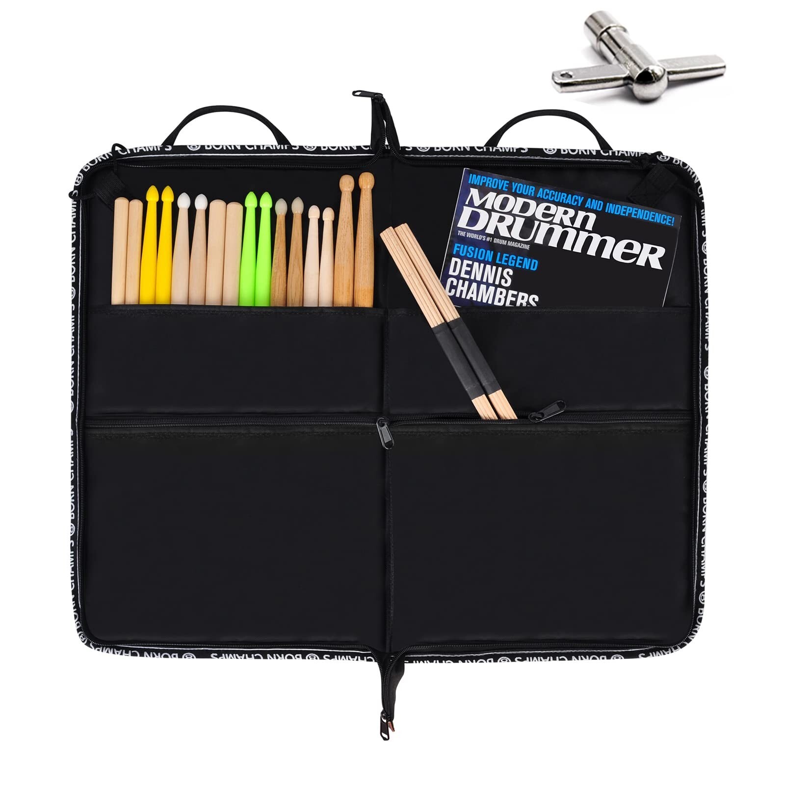 EASTROCK Drum Sticks Bag Drumstick Bag 18.9“*23.2” Large Capacity for Drumsti...