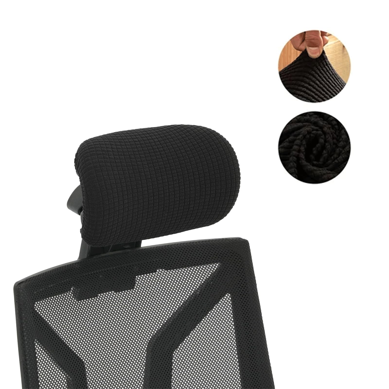 2PCS Office Chair Headrest Attachment，Removable Washable Protector Recliner H...