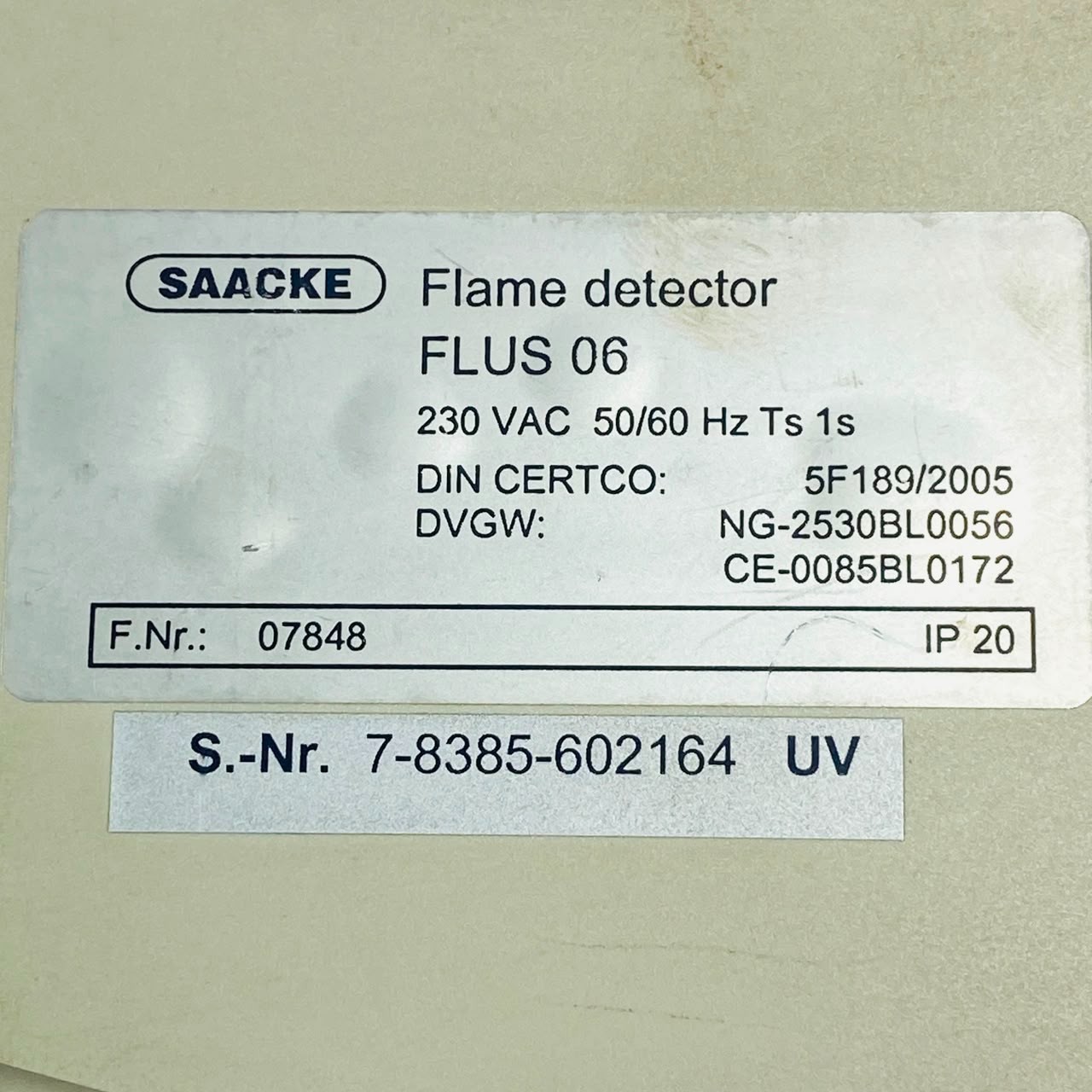 Saacke FLUS 06 Flame Detector