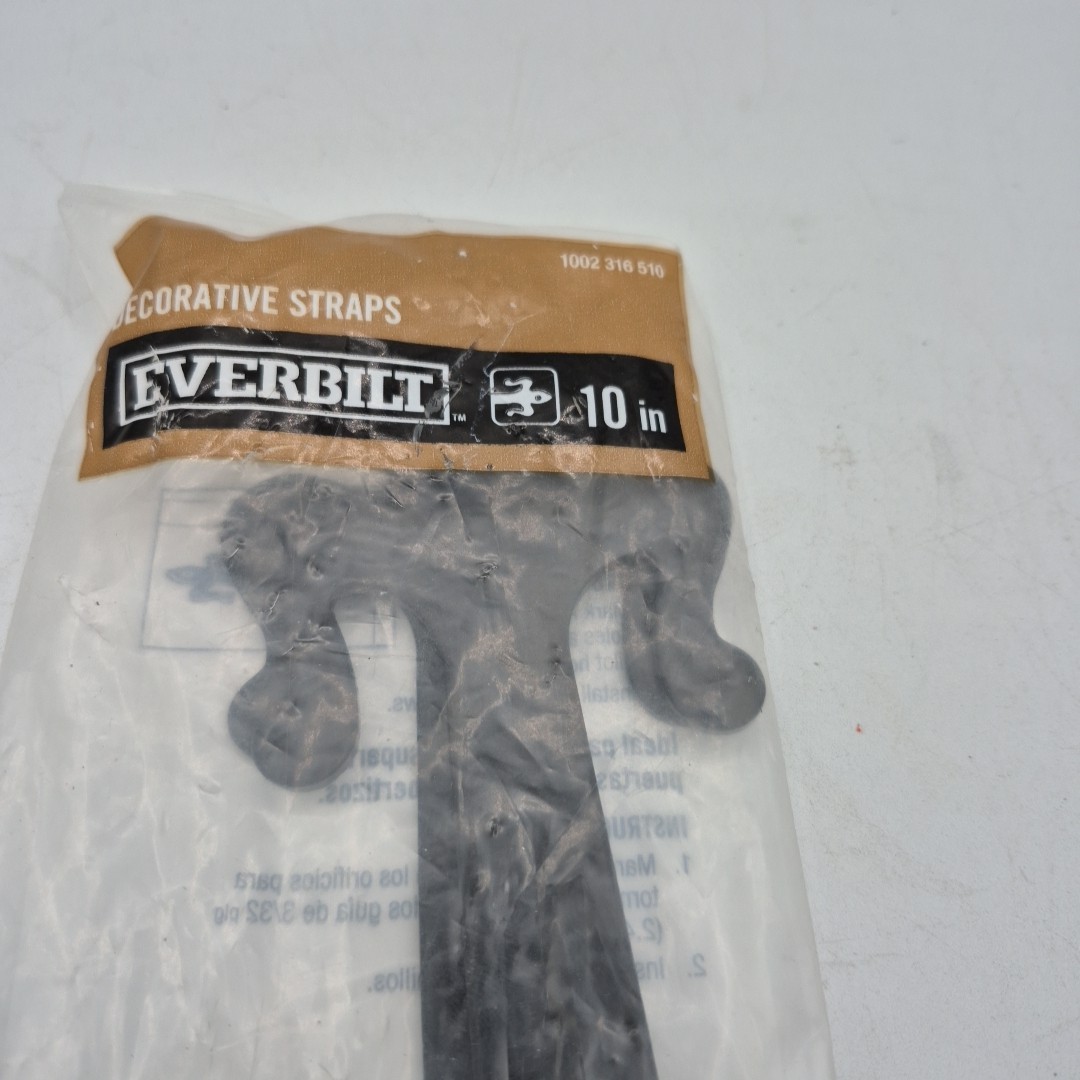(2-Pk) Everbilt Decorative Fleur-De-Lis Strap Hinge 10" 10254