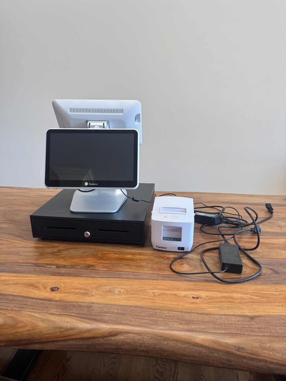 FranPOS Dual 13.3" Touch Screen Point Of Sale Terminal+Cash Box+ Receipt Printer