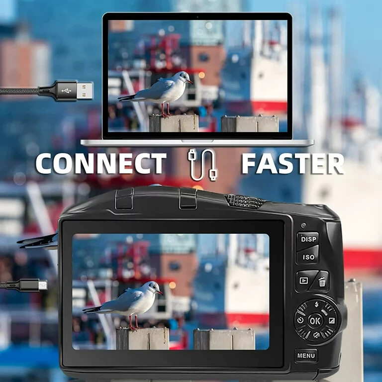 NBD Digital Camera 4K 48MP Compact Vlogging Video Camera for Beginner w/ 32GB TF