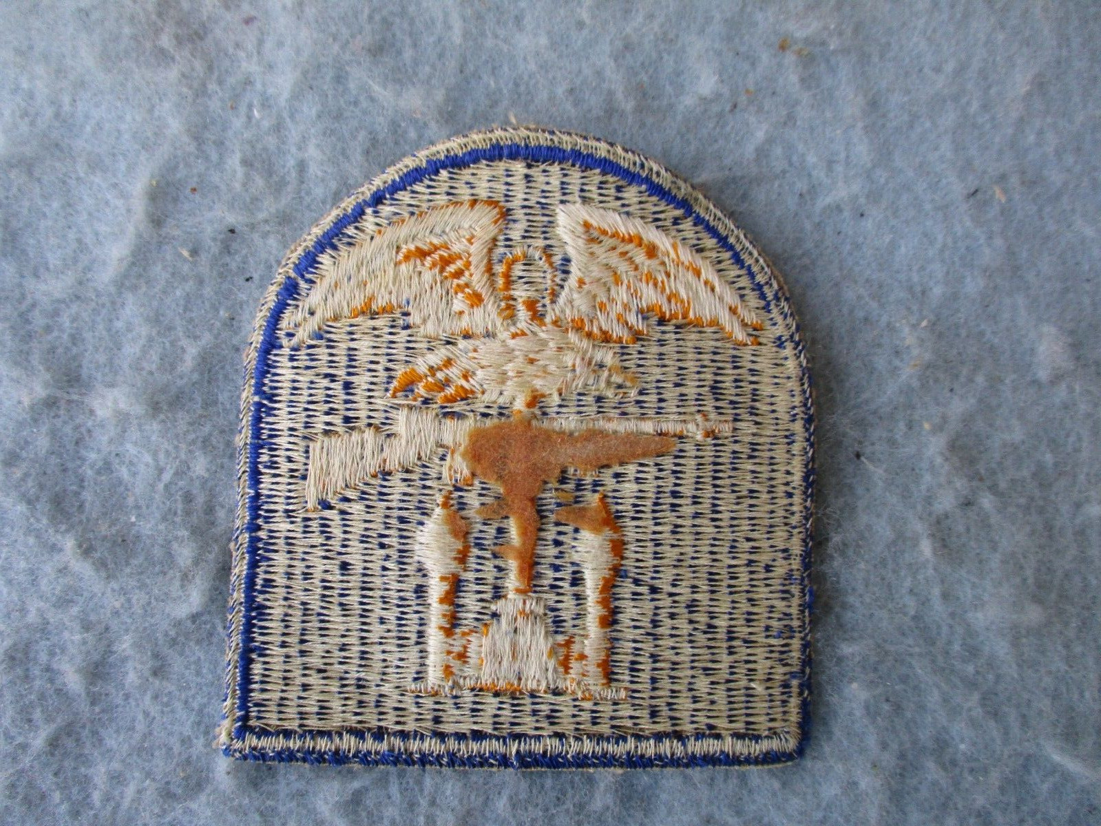 WWII US Army Patch D Day Engineer Amphibious Assault Normandy White Back WW2