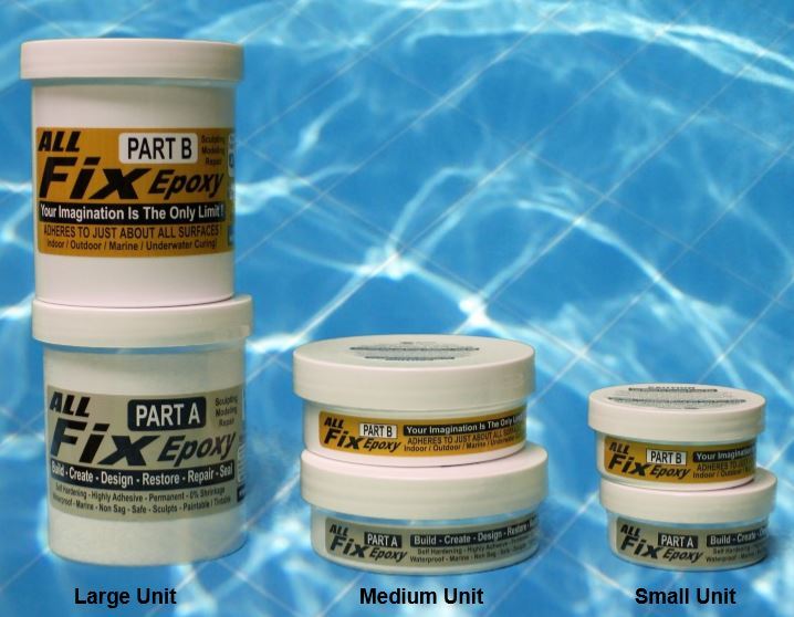 UNDERWATER Epoxy Putty - Seal Pool cracks Without Draining SKIMMER DRAIN FILTERS