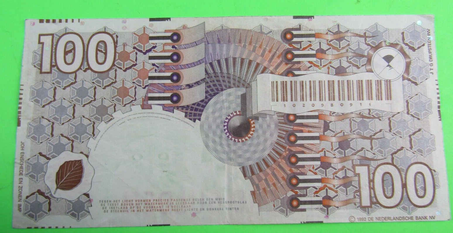 NETHERLANDS , 100 GULDEN, P#101, 1992