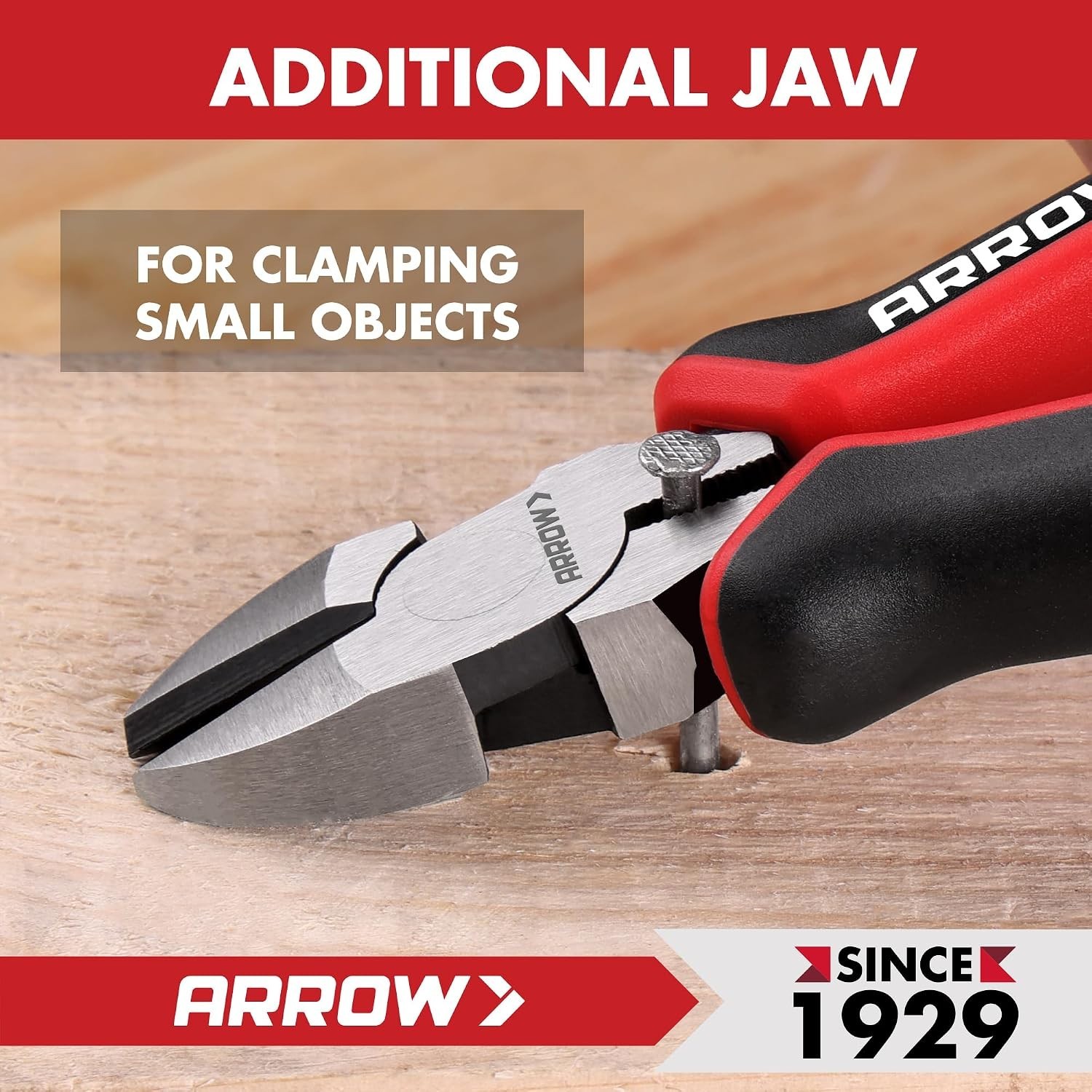 Heavy-Duty 6 Inch High-Leverage Pliers with Soft TPR Handle for Easy Cutting