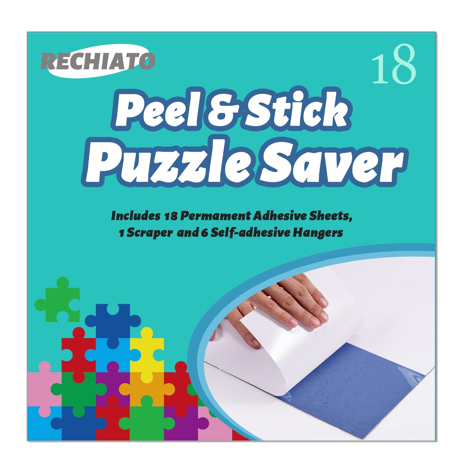 Preserve 3 X 1000 Puzzle Glue Sheets, 18 Saver 1000 pieces, Multicolor