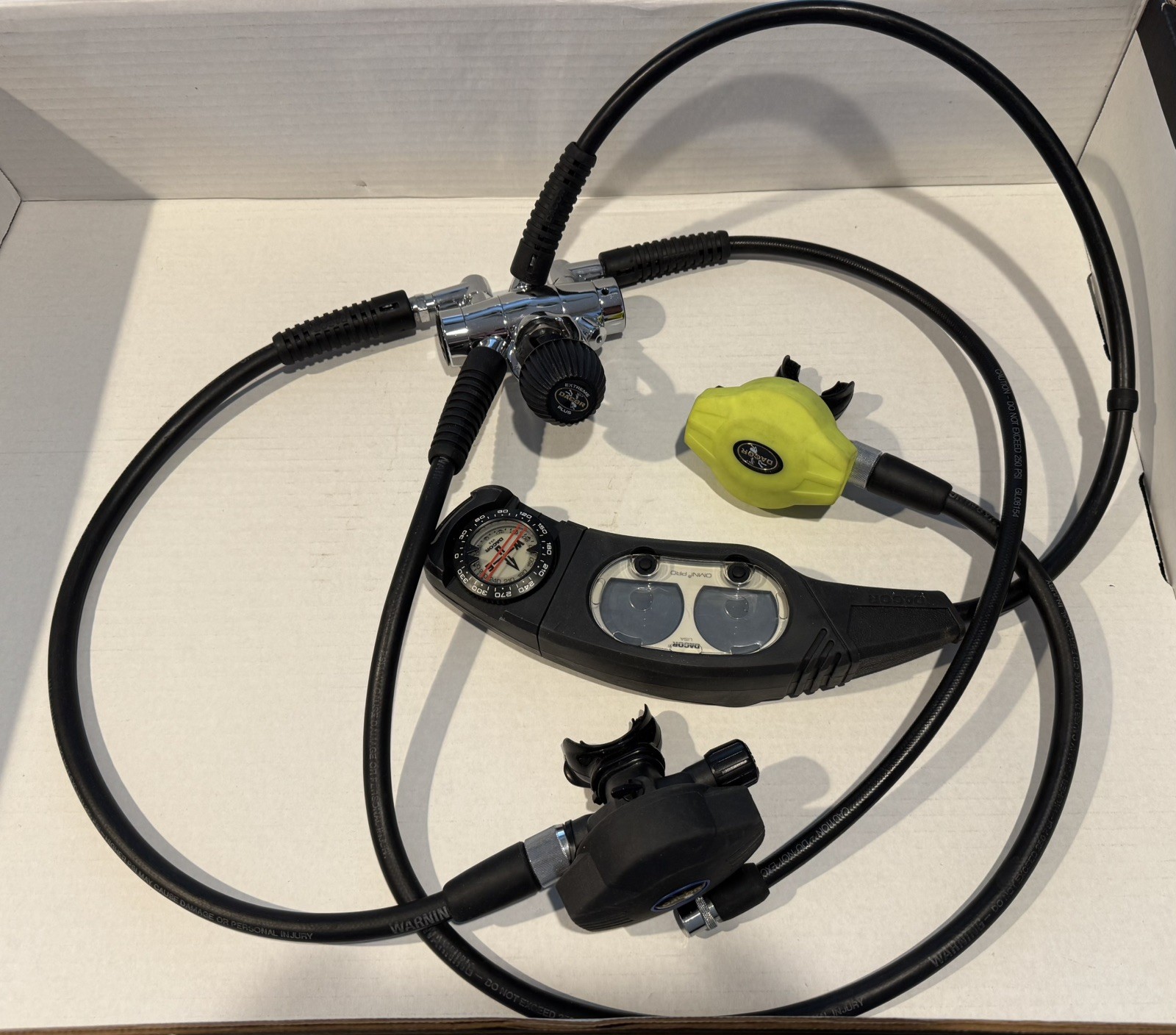 Scuba Diving Equip Dacor Pressure Depth Gauges Compass Oceanic Regulator & Watch