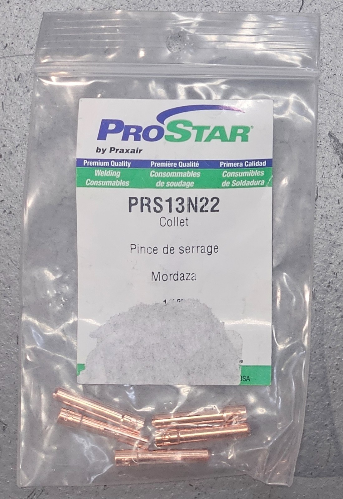 ProStar 13N Series TIG Collet 1/16" Standard Fit for 9/20 and 25 Series PRS13N22