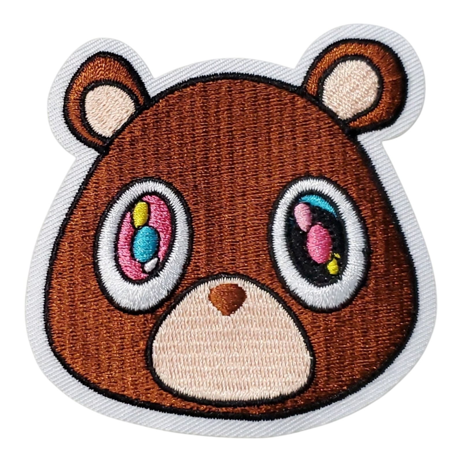 Vintage Kanye West Dropout Bear embroidered iron-on patch. 3" X 3"