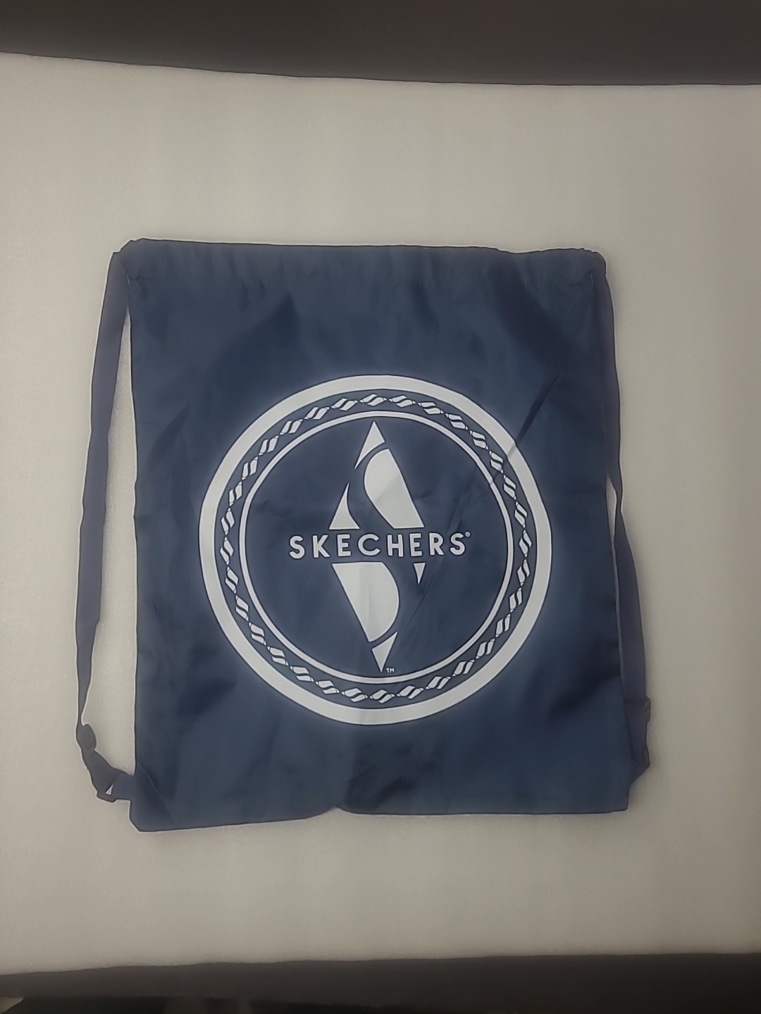 Skechers  Backpack  Drawstring Gym Shoe Bag Carry Tote Navy Blue