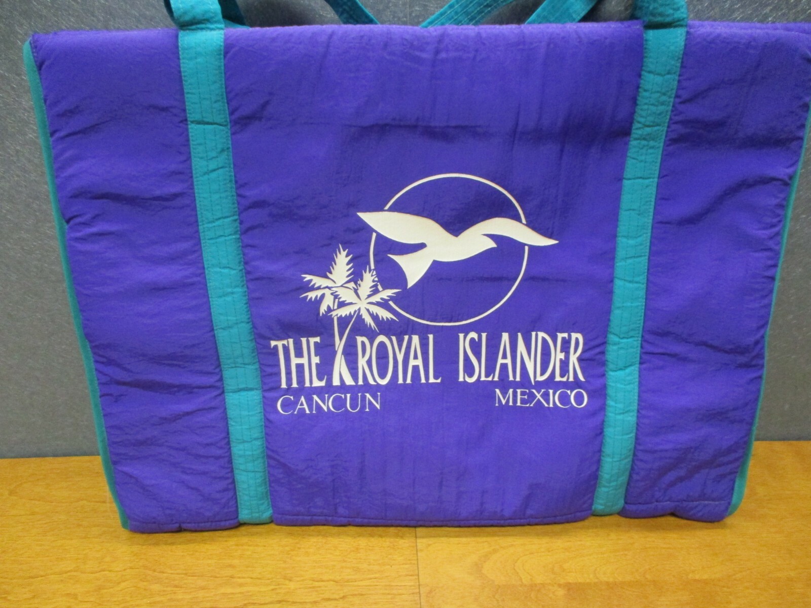 Beach Mat from The Royal Islander, Cancun Mexico, Purple, Teal, & White