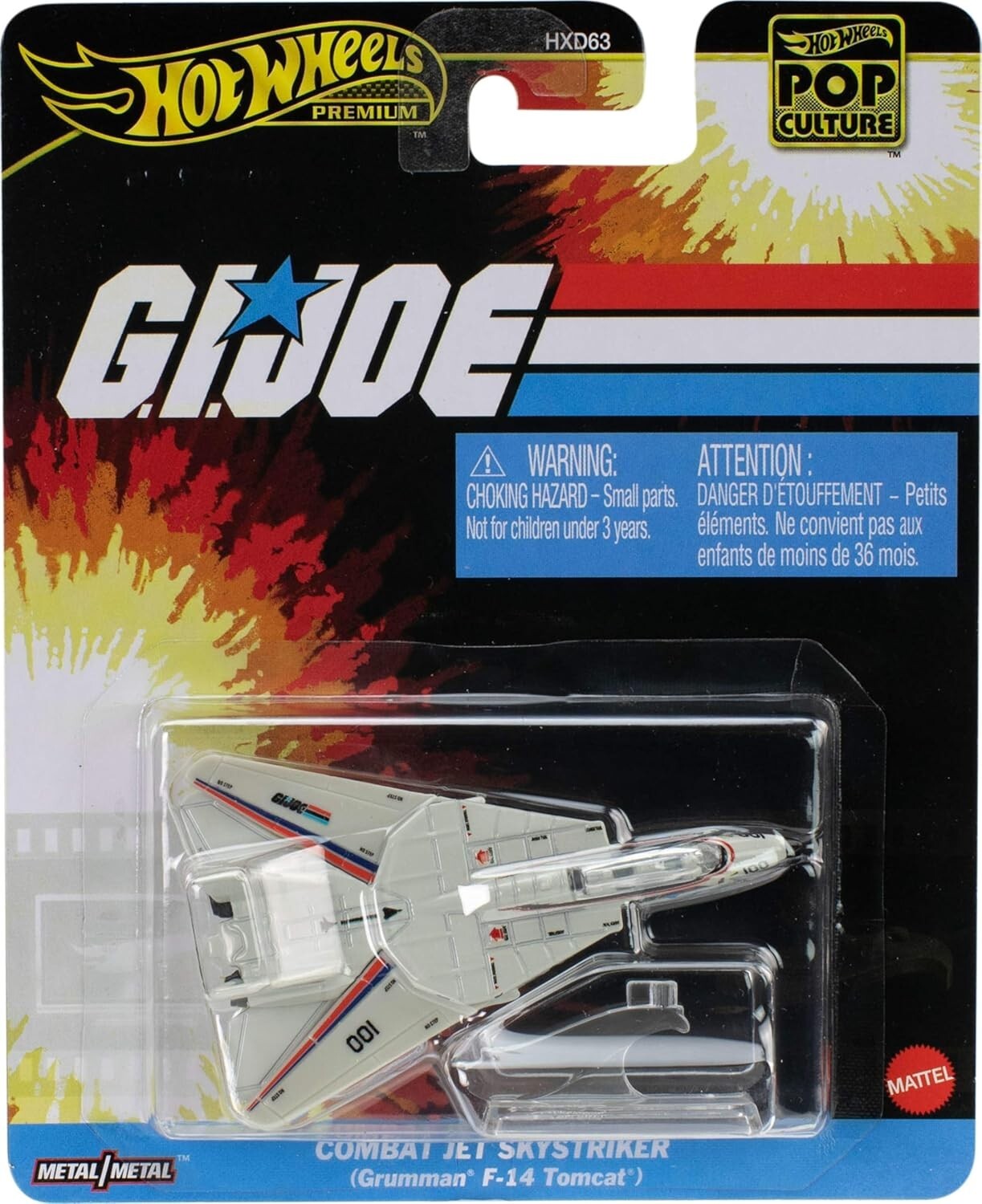 Hot Wheels Premium Pop Culture G.I.Joe Jet Skystriker F-14 Diecast Vehicle