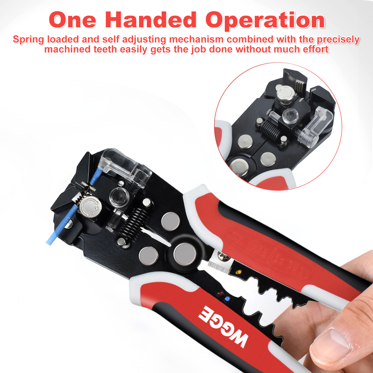 WGGE 014 Self-Adjusting Insulation Wire Stripper/cutter/crimper tool 8"