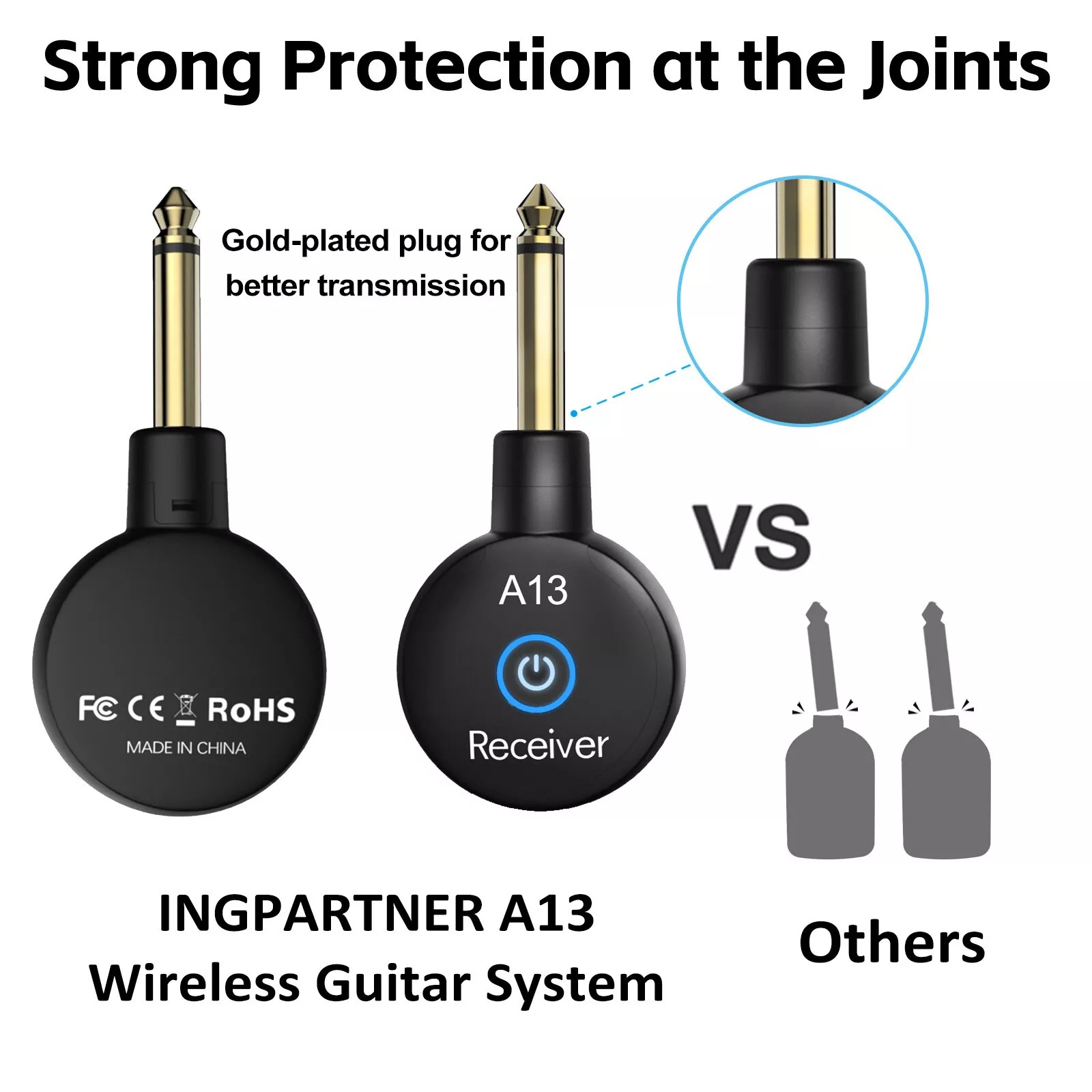 Wireless Guitar System Adapter Transmitter Receiver For Electric Instruments