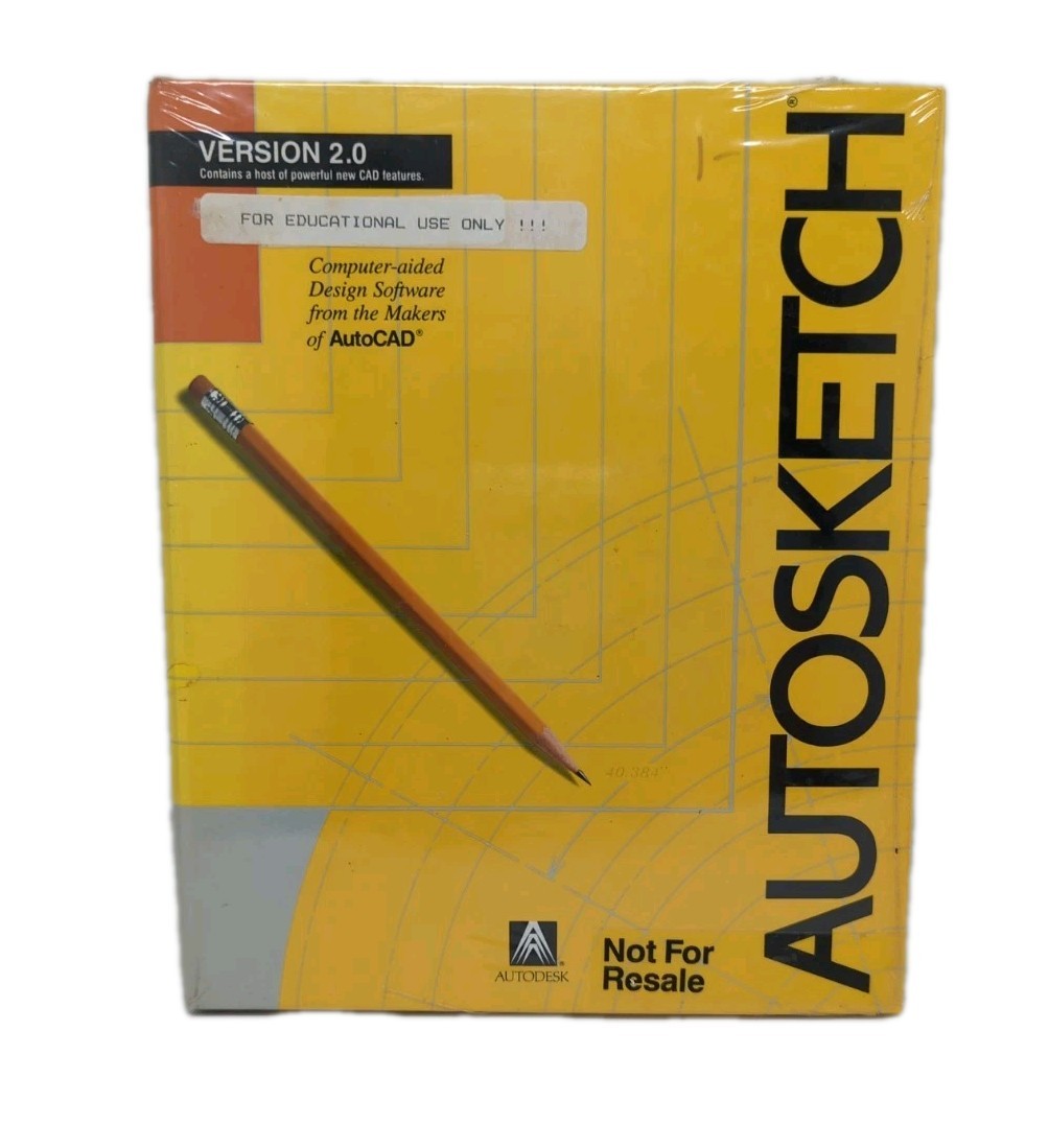 VTG AutoSketch Version 2.0  Precision Drawing Tool Autodesk IBM PC AT XT SEALED