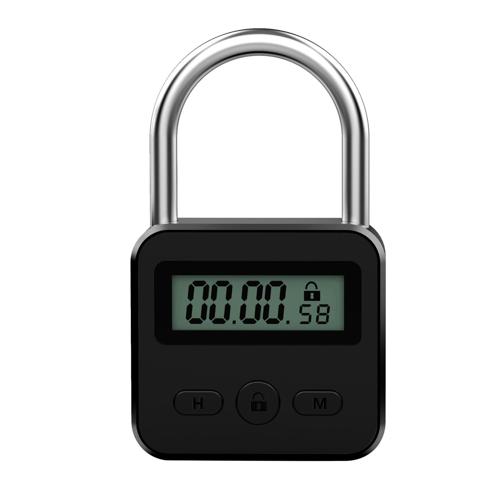 Smart Timer Lock LCD Display Waterproof USB Rechargeable Temporary Timer Padlock