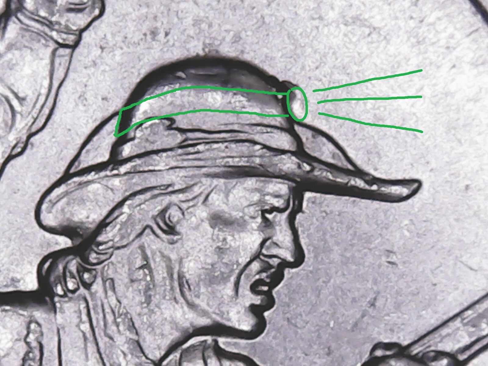 2017 P George Rogers Clark ATB Quarter with Die Chips.