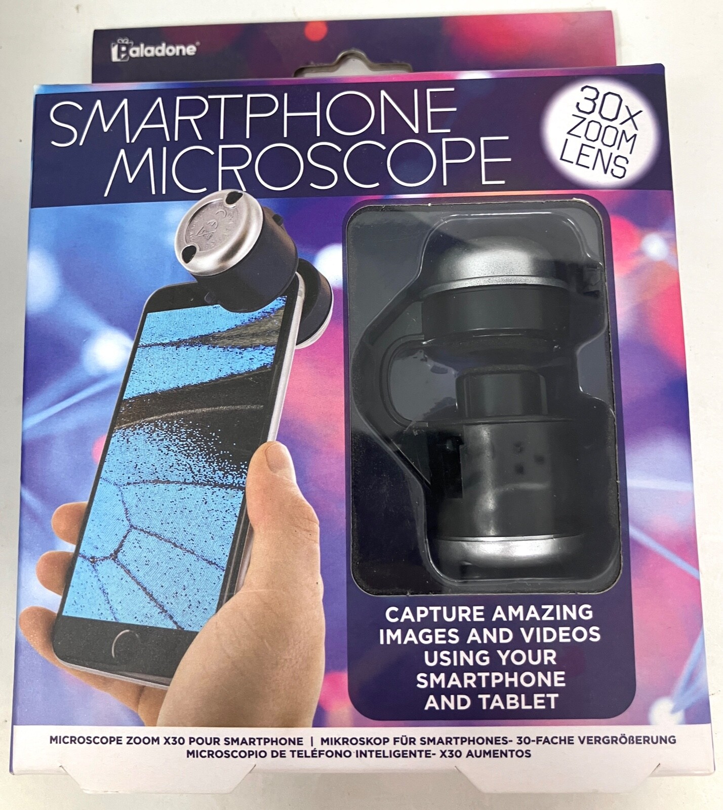 BRAND NEW Paladone Smartphone/Tablet Microscope 30x Zoom FREE USA SHIP