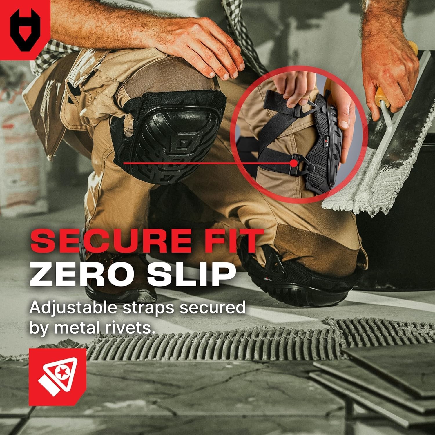 Military Grade Rivets Construction Knee Pads