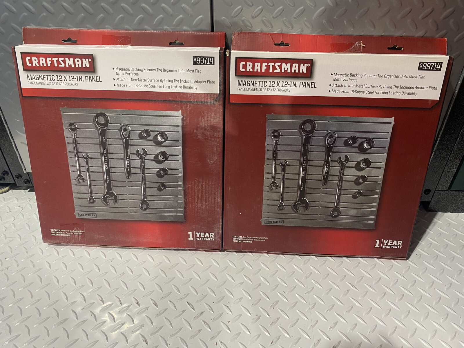 Lot Of 2 Rare Craftsman Magnetic 12x12 Tool Panel 99714 New Old Stock!!