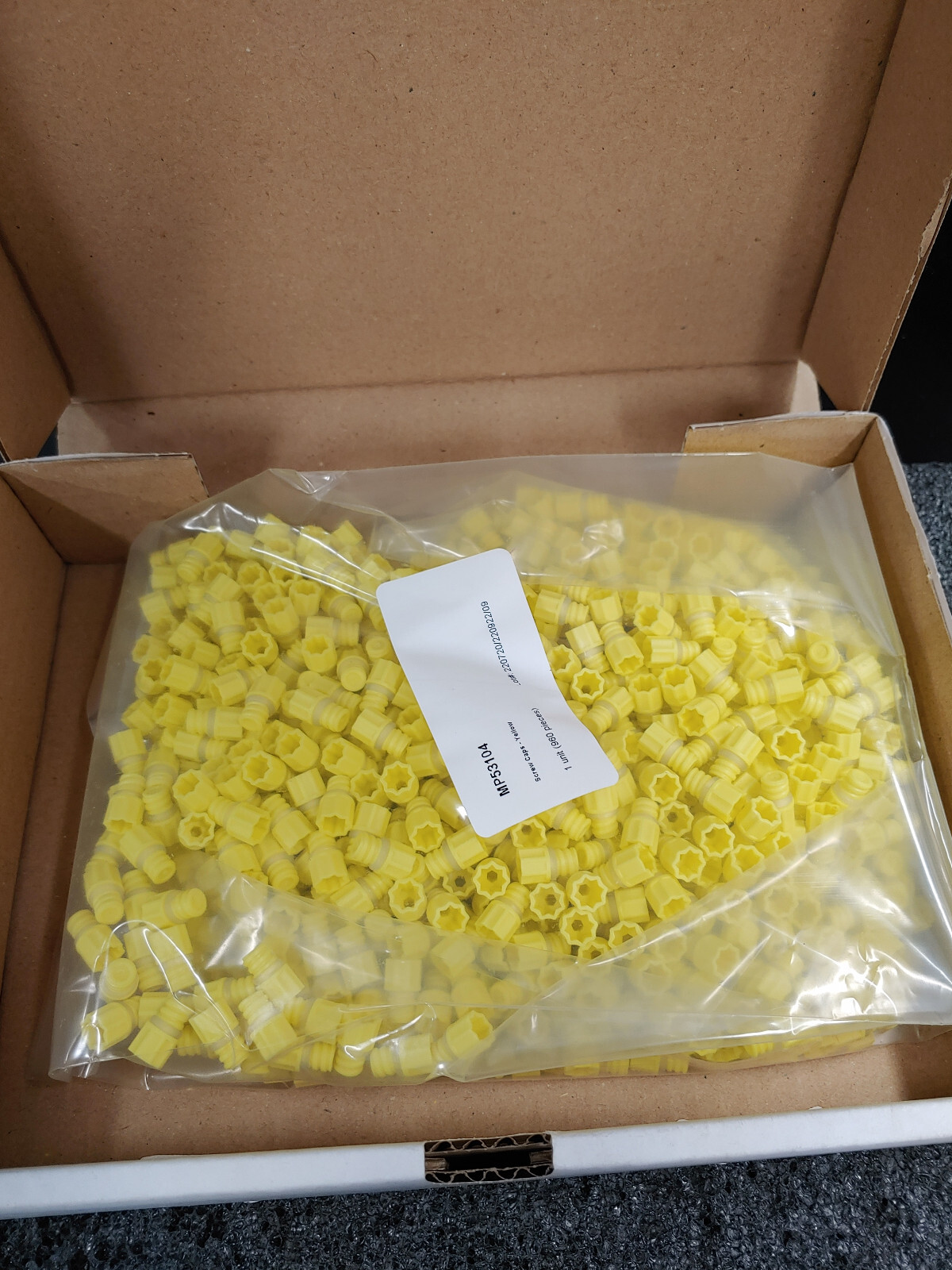 960 Box MICRONIC MP53104 Screw Caps Yellow