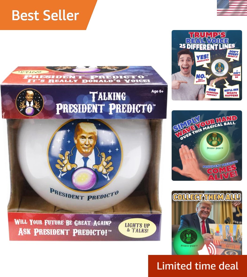 Presidential Talking Magic Ball with 25 Trump Answers - Great for Gift-Giving