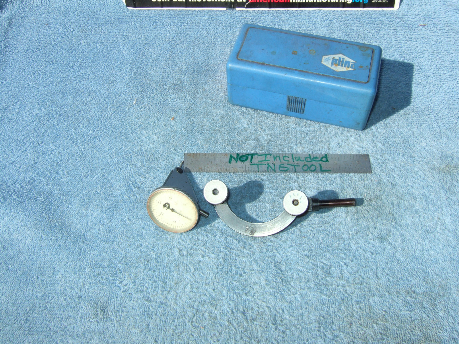 HALF-ROUND HOLDER ALINA HSR2 VINTAGE OLD USED MACHINIST INSPECTION JIG-GRINDER