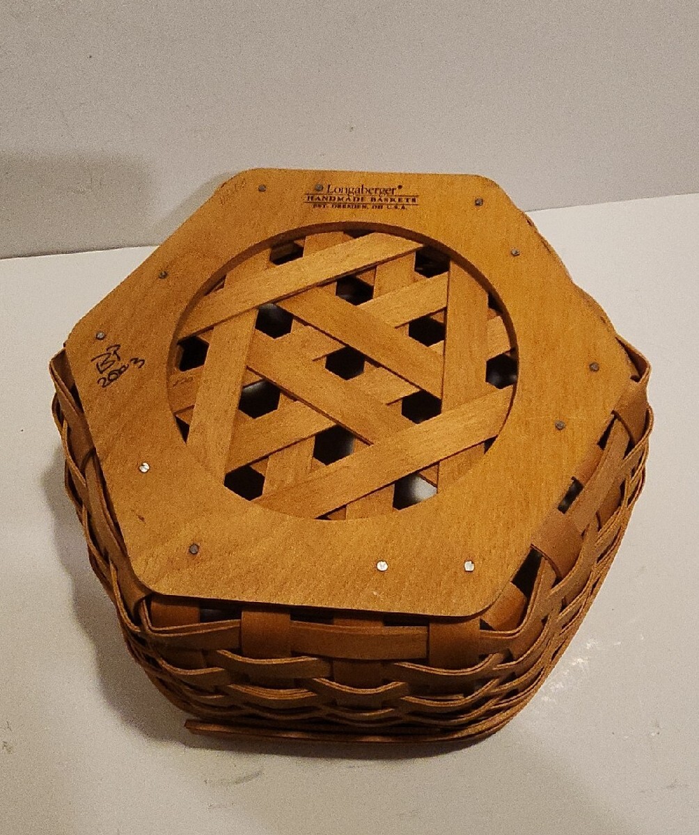 2 Longaberger Hexagon Baskets. 9" And 7"