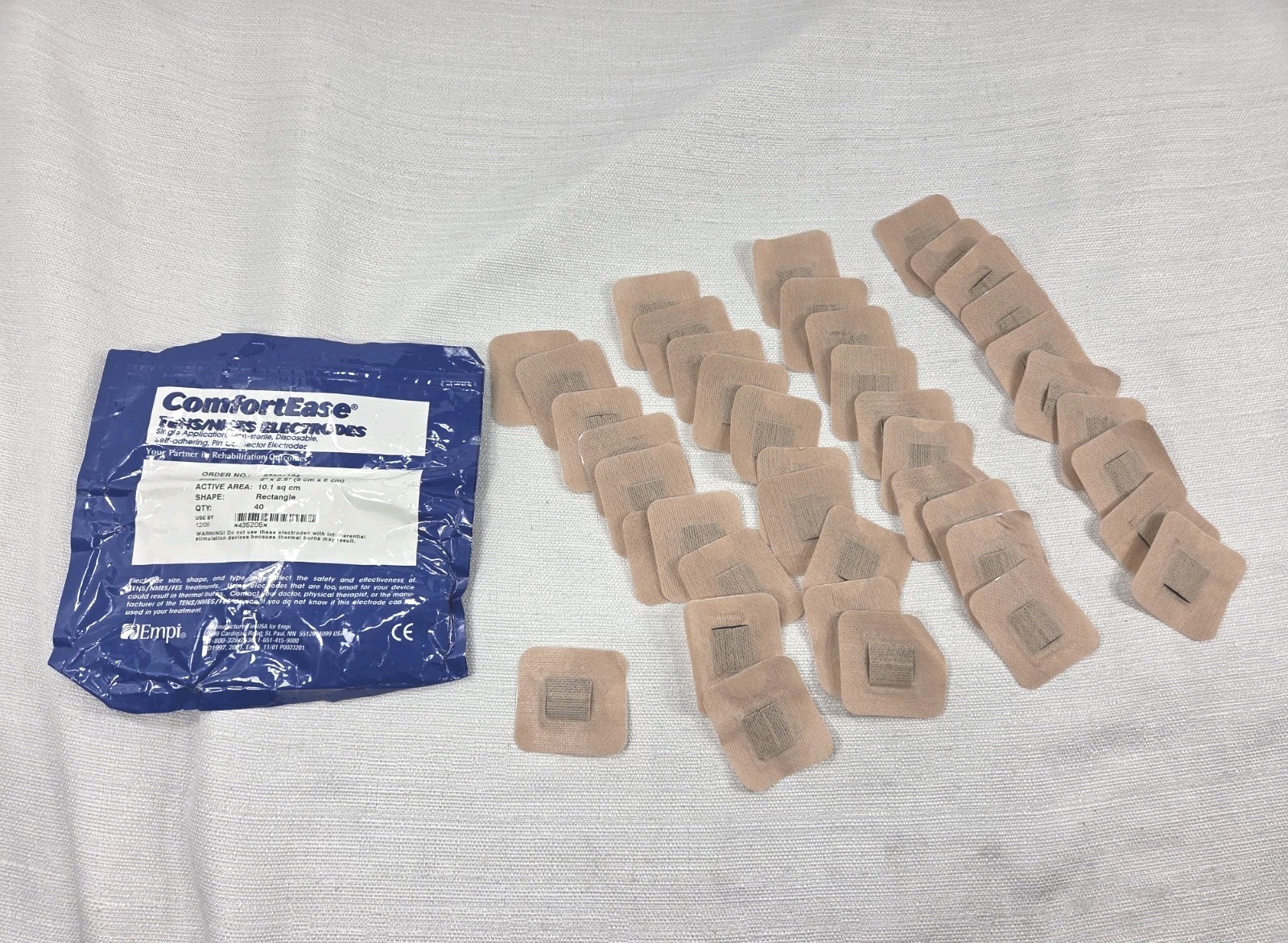 EMPI Comfortease 2"x2.25" tens nmes Electrodes 41 Open Pack Exp 12/06