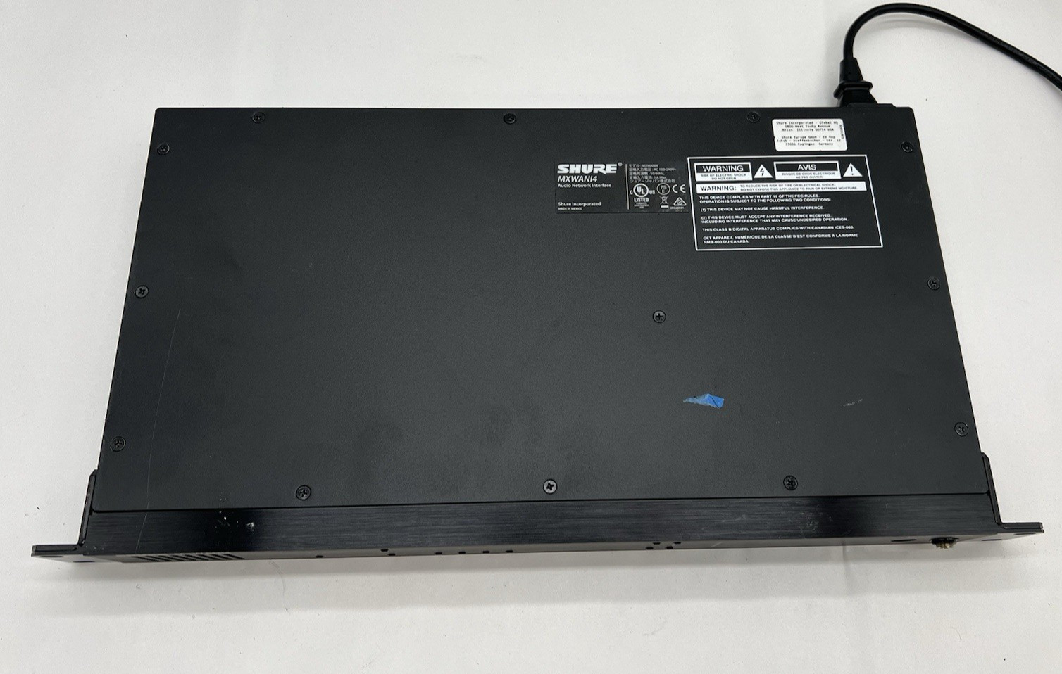 Shure MXWANI4 4 Channel Audio Network Interface for Microflex Wireless