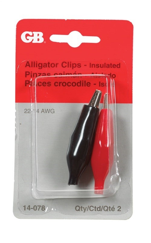 GB Gardner Bender 14-078 2" Insulated Alligator Clip 2 Count