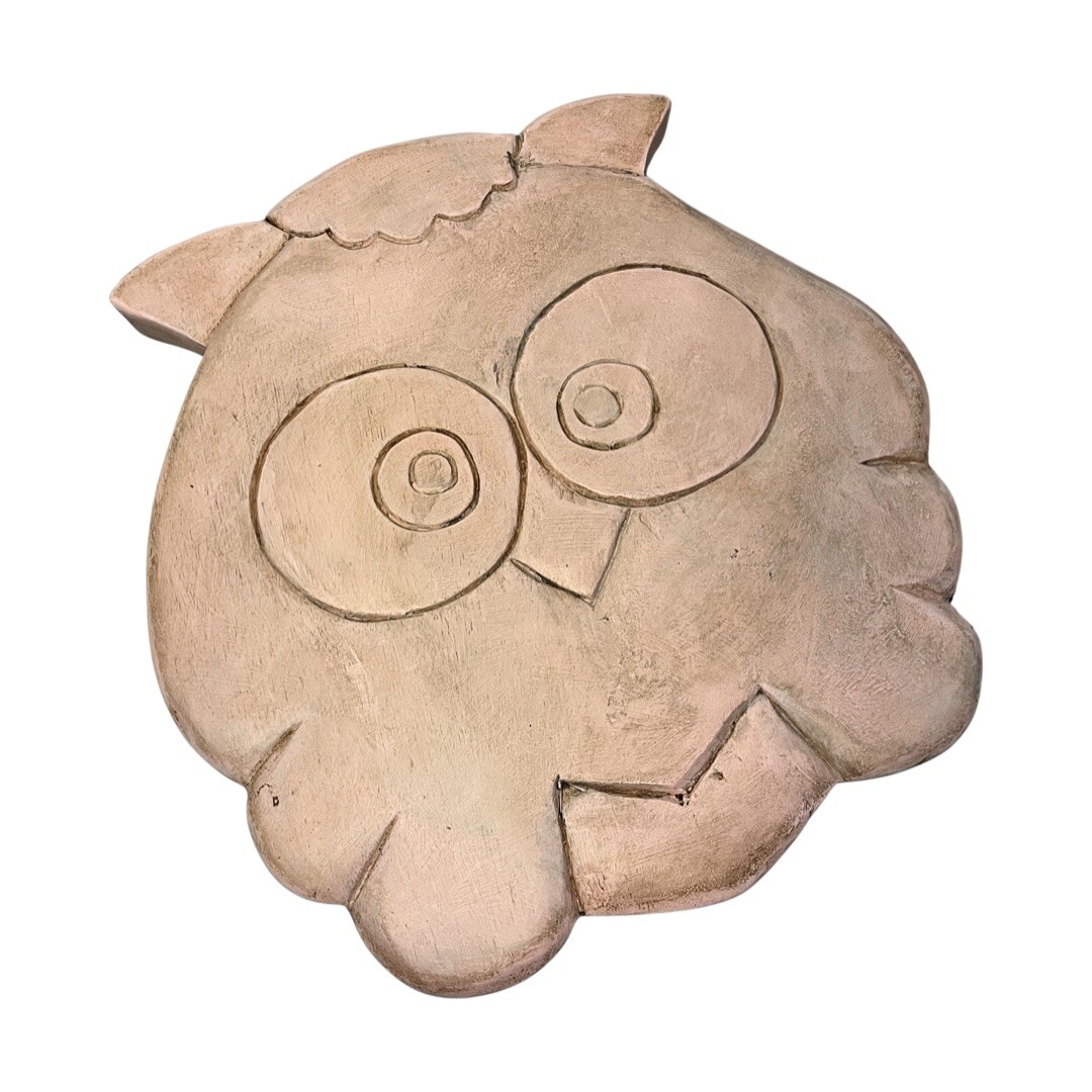 Solid Wood Owl Step Stool 10x13 In