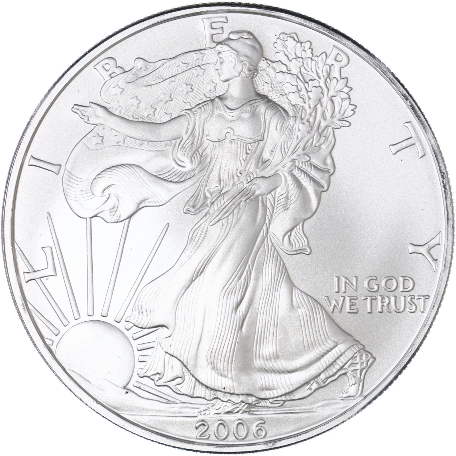 2006 American Silver Eagle 1 Oz Gem Brilliant Uncirculated Coin