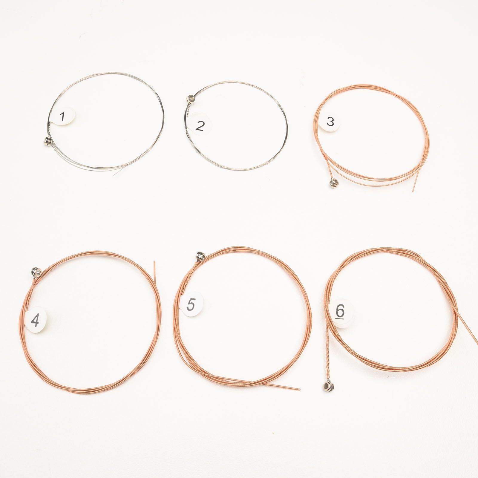 1 Set 6-String Bronze Acoustic Guitar Strings, 10-50, Red Copper | Replacemen...
