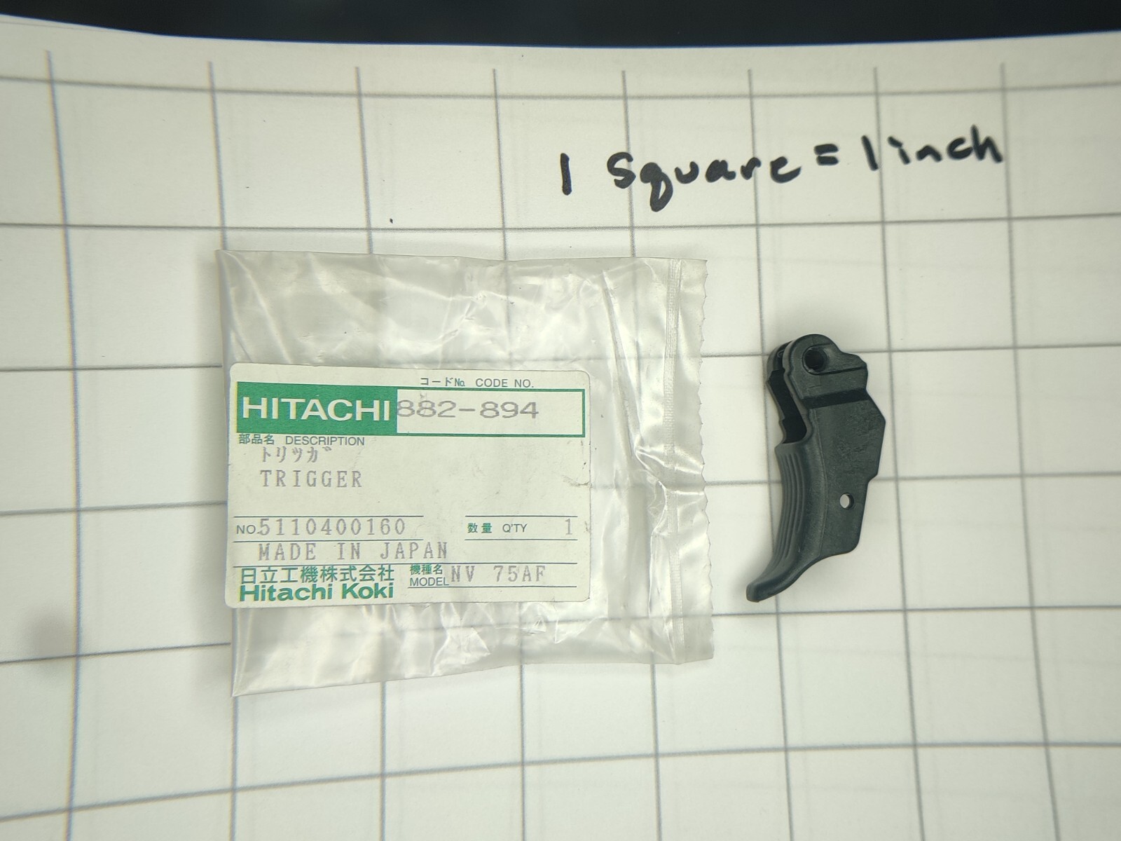 GENUINE HITACHI 882-894 882894 Trigger For NR65AK NV90AB2 NAILER