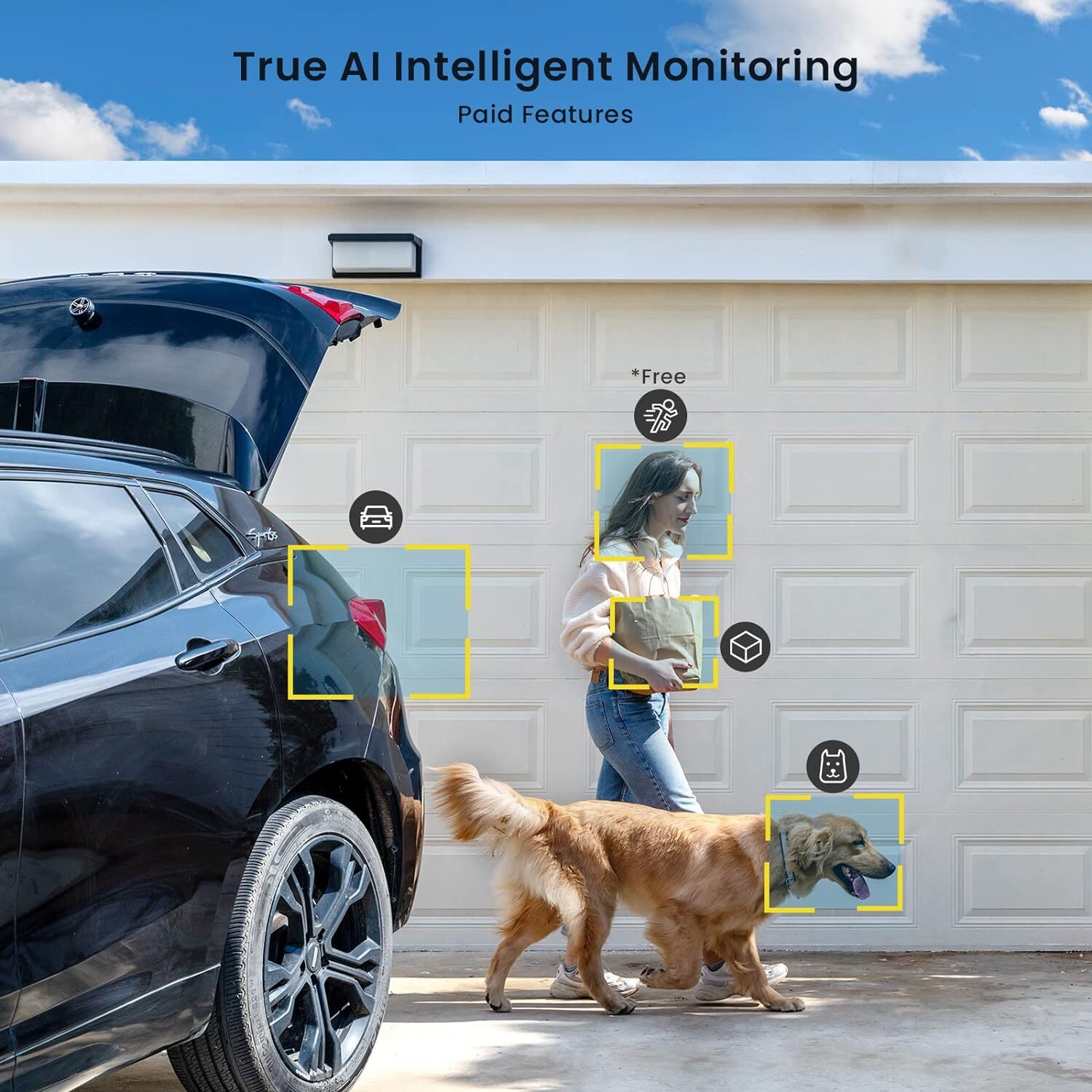 ieGeek 5MP WiFi Wireless Outdoor Solar Powered Security Camera Waterproof IP65